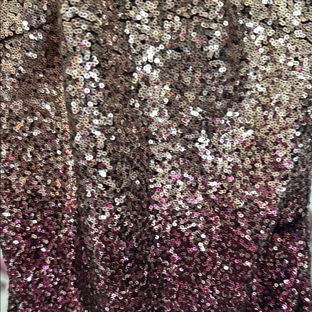Badgley Mischka Pink Gold Strapless Bodycon Dress Night Out - Picture 4 of 11
